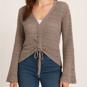 Gray Knit Women's Sweater Size L